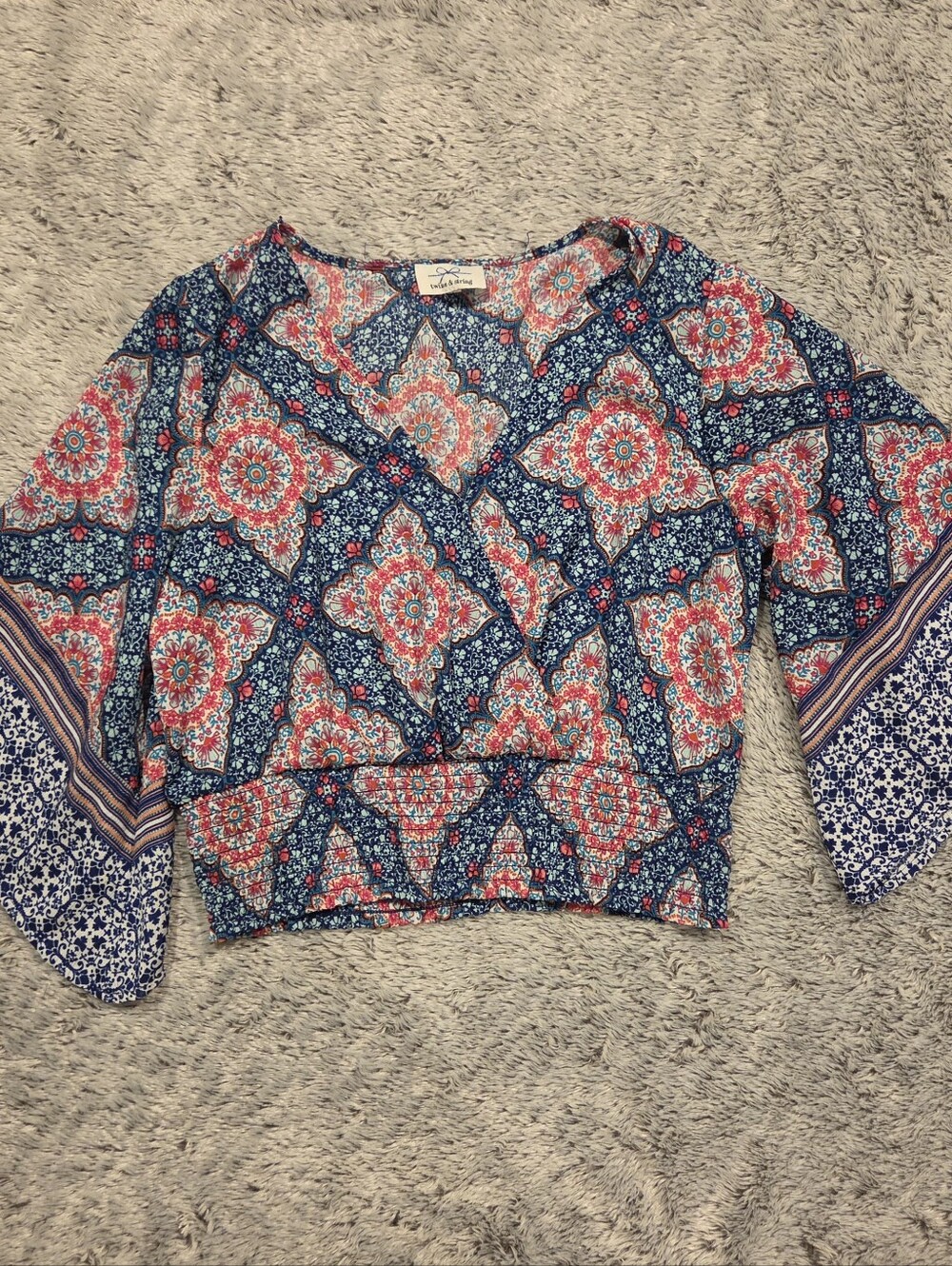 Womens Bohemian Style Blouse Sz Large